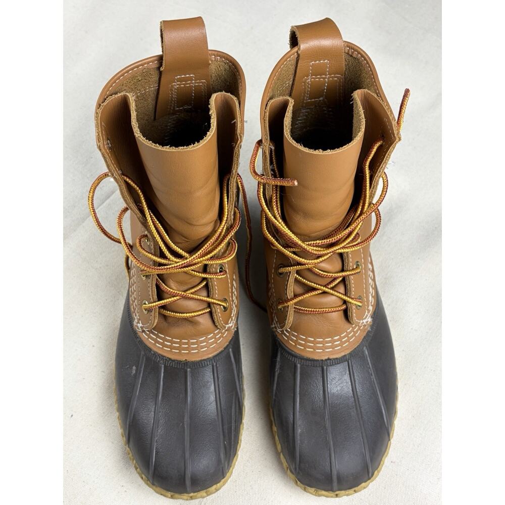 L.L. Bean Boots 8” Women’s Duck Boots Brown Leather Waterproof Size 8M